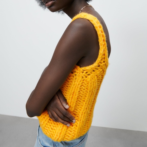 Zara STRAPPY KNIT TOP - Picture 6 of 8